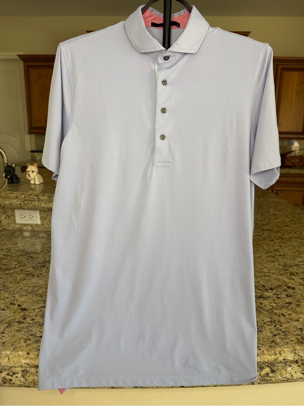Greyson Light Purple Men's Polo Golf Shirt with Teal Accents